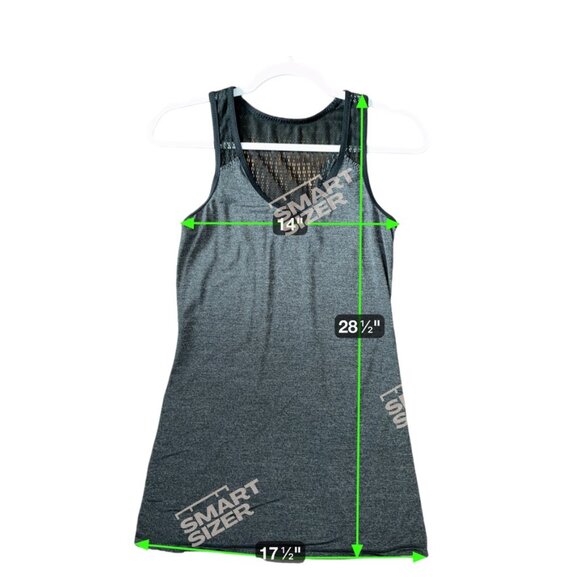 Lululemon Run Black Tie and Fly Ruched Sides Tank Women‎ 4 Black Gray Stretch - Picture 4 of 4